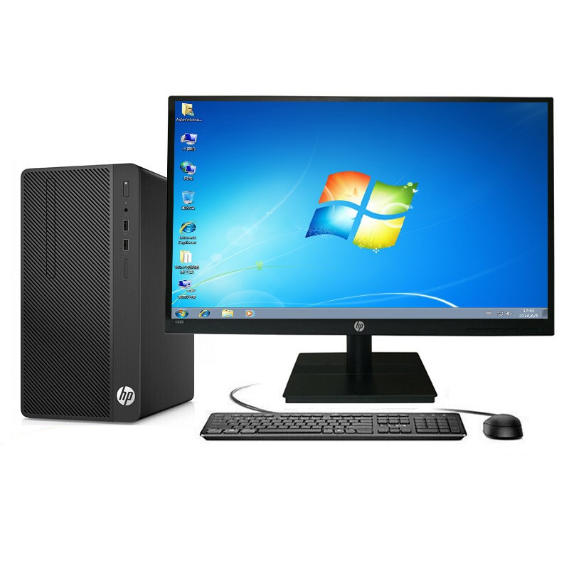 惠普/HP 285 Pro G3 MT 台式计算机 (A6-9500/4GB/500G/集显/无光驱/19.5寸显示器)